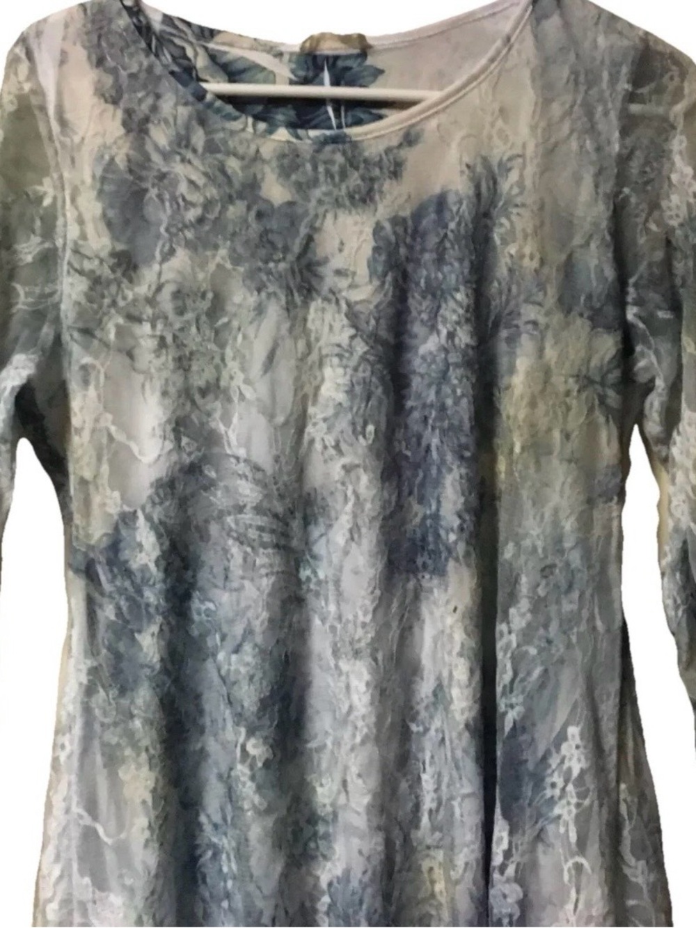 Vintage~Y2K~ 1990s~Brittany Black ~ Women’s ~ Top ~ Small ~ Blouse ~ Floral Lace